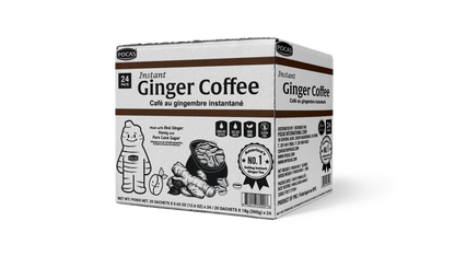 Pocas Honey Ginger Tea - Instant Tea Powder Packets with Lemon & Ginger Honey Crystals, 20 Count