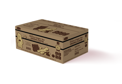 Pocas Honey Ginger Tea - Instant Tea Powder Packets with Lemon & Ginger Honey Crystals, 20 Count