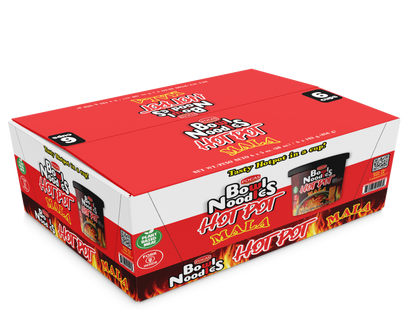 POCAS Bowl Noodles Hot Pot Ready-in-Minute Noodle Bowl, Spicy Sichuan Style Broth, 6 Cups