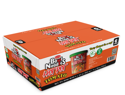 POCAS Bowl Noodles Hot Pot Ready-in-Minute Noodle Bowl, Spicy Sichuan Style Broth, 6 Cups
